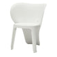 Fyna 16 Inch Kids Chair with Curved Back, Elephant Trunk Design, White By Casagear Home