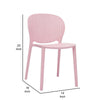 Gyna 14 Inch Kids Side Chair Round Dotted Backrest Armless Pink By Casagear Home BM315369