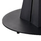 Jeny 34-51 Inch Dining Table Extendable Round Stone Top Black Steel By Casagear Home BM315386