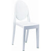 Doe Side Dining Chair Set of 4 Indoor Outdoor White Premium Plastic By Casagear Home BM315389