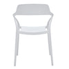 Geni 23 Inch Side Dining Chair Set of 4 Indoor Outdoor White Finish By Casagear Home BM315399