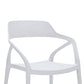 Geni 23 Inch Side Dining Chair Set of 4, Indoor Outdoor, White Finish By Casagear Home