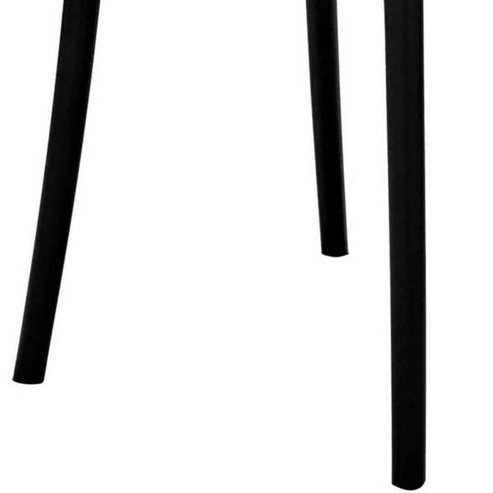 Heem 19 Inch Side Dining Chair Set of 4, Armless, Indoor Outdoor, Black By Casagear Home
