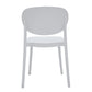 Heem 19 Inch Side Dining Chair Set of 4 Armless Indoor Outdoor White By Casagear Home BM315401