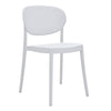 Heem 19 Inch Side Dining Chair Set of 4 Armless Indoor Outdoor White By Casagear Home