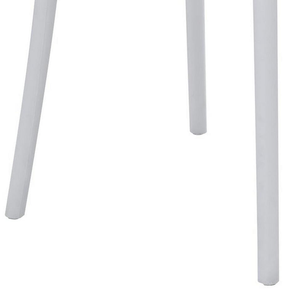 Heem 19 Inch Side Dining Chair Set of 4 Armless Indoor Outdoor White By Casagear Home