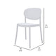 Heem 19 Inch Side Dining Chair Set of 4 Armless Indoor Outdoor White By Casagear Home