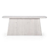 Lina 72 Inch Console Table Angular Pedestal Rectangular White Oak Wood By Casagear Home BM315454