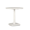 Paul 31 Inch Outdoor Bistro Table Tulip Padestal Base White Concrete By Casagear Home BM315455