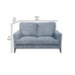 Jake 61 Inch Loveseat Gray Chenille and Plush Foam Cushions Metal Legs By Casagear Home BM315481