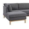 Hle 124 Inch Wide Sectional Sofa Double Chaise U Shape Gray Sherpa Wood By Casagear Home BM315485