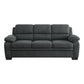 Hugh 80 Inch Sofa Dark Gray Polyester Soft Foam Cushioned Solid Wood By Casagear Home BM315495