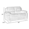 Hugh 58 Inch Loveseat Gray Polyester Soft Foam Cushioned Solid Wood By Casagear Home BM315496