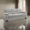 Hugh 80 Inch Sofa Gray Polyester Soft Foam Cushioned Solid Wood Frame By Casagear Home BM315497