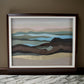 28 x 28 Framed Wall Art Painting, Abstract Dune Waves, Primary Multicolors By Casagear Home