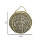 Hani 17 Inch Tabletop Decor Lantern Beige Woven Fiber Oval Shape Gray By Casagear Home BM315587