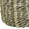 Hani 18 Inch Tabletop Decor Lantern Beige Woven Fiber Cylindrical Gray By Casagear Home BM315588