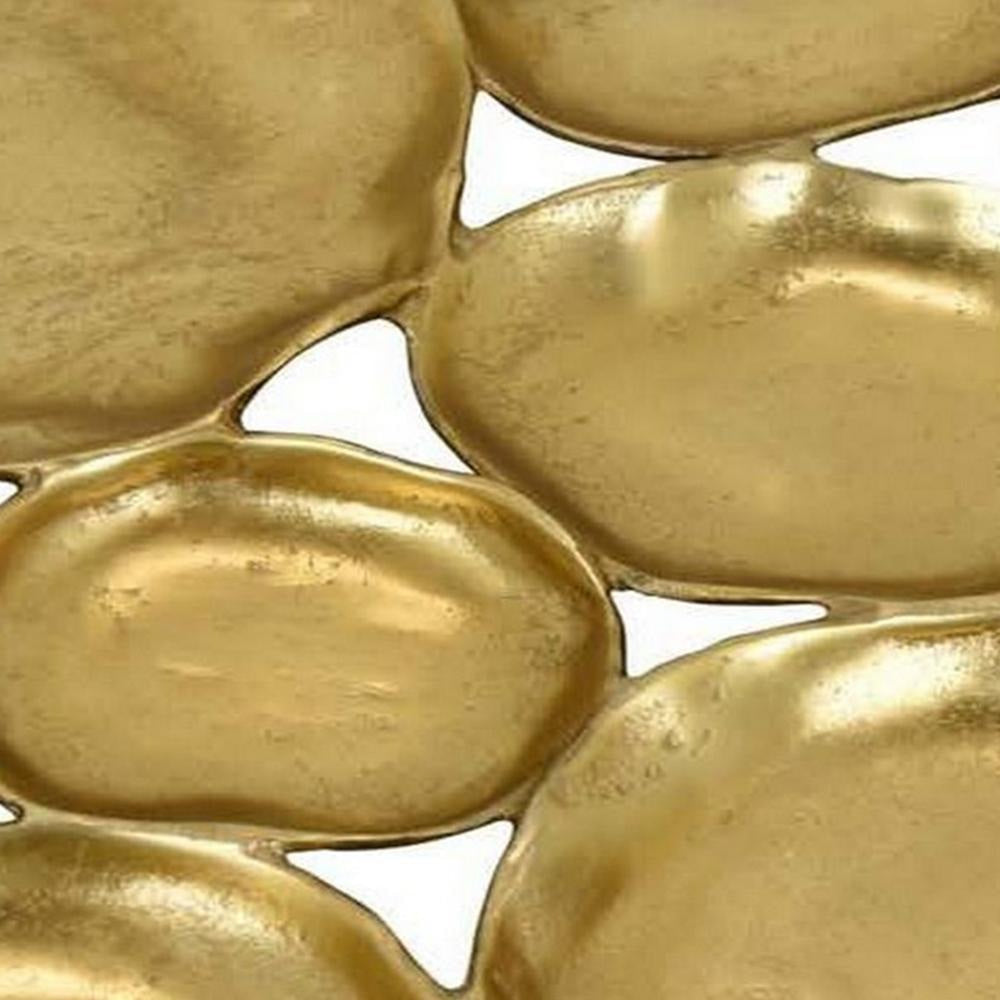 Jiva 9 Piece Decorative Bowl Set Irregular Shaped Design Gold Metal By Casagear Home