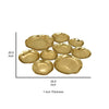 Jiva 9 Piece Decorative Bowl Set Irregular Shaped Design Gold Metal By Casagear Home