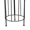 Lyi Plant Stand Table Set of 3 Round Carved Cutout Wired Base Black Metal By Casagear Home BM315611