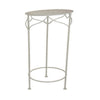 Kyi Nesting Plant Stand Set of 3 Round Angled Cutout Display Ivory Metal By Casagear Home BM315622