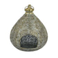 18 Inch Decorative Lantern Embossed Design Tear Drop Shape Gold Metal By Casagear Home BM315654