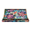 Set of 2 Decorative Trays, Floral Print Design, Cutout Handles, Multicolor By Casagear Home