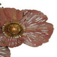 45 Inch Hanging Wall Art Decor 3D Multiple Flowers Metal Brown Gold By Casagear Home BM315672