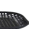 20 Inch Decorative Tray, Curved Edges, Mesh Top Design, Black Metal By Casagear Home