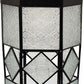 23 Inch Modern Decorative Lantern, Hexagonal Glass Case, Black Metal By Casagear Home