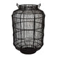 Fyn 20 Inch Decorative Candle Lantern Boho Style Decor Black Metal By Casagear Home BM315692