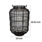 Fyn 20 Inch Decorative Candle Lantern Boho Style Decor Black Metal By Casagear Home BM315692