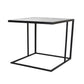 Modern Plant Stand Side Table Set of 2 Square Marble Stackable Black Metal By Casagear Home BM315696