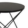 20 Inch Modern Plant Stand Side End Table Round Metal V Base Black By Casagear Home BM315699