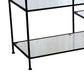 35 Inch Plant Stand Console Table 4 Shelves Rectangular top Black Metal By Casagear Home BM315705