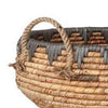Decorative Storage Basket Set of 2, Handwoven Water Hyacinth Fiber, Brown By Casagear Home