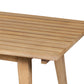 Ann 51 Inch Outdoor Patio Coffee Table Natural Eucalyptus Wood Slatted By Casagear Home BM315713