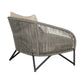 Jax 35 Inch Outdoor Patio Accent Chair Gray Rope Frame Olefin Cushions By Casagear Home BM315714