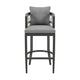 Hosa 30 Inch Outdoor Patio Barstool Chair Gray Aluminum Woven Rope By Casagear Home BM315733