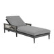 Hosa 83 Inch Outdoor Adjustable Chaise Lounger Aluminum Gray Woven Rope By Casagear Home BM315736