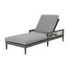 Hosa 83 Inch Outdoor Adjustable Chaise Lounger Aluminum Gray Woven Rope By Casagear Home BM315736