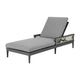 Hosa 83 Inch Outdoor Adjustable Chaise Lounger Aluminum Gray Woven Rope By Casagear Home BM315736