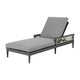 Hosa 83 Inch Outdoor Adjustable Chaise Lounger, Aluminum, Gray Woven Rope By Casagear Home