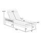 Hosa 83 Inch Outdoor Adjustable Chaise Lounger, Aluminum, Gray Woven Rope By Casagear Home