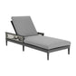 Hosa 83 Inch Outdoor Adjustable Chaise Lounger Aluminum Gray Woven Rope By Casagear Home BM315736