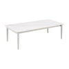 Rue 48 Inch Outdoor Patio Coffee Table Sintered Stone Top White Frame By Casagear Home BM315745