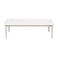 Rue 48 Inch Outdoor Patio Coffee Table, Sintered Stone Top, White Frame By Casagear Home