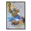 25 x 37 Handcrafted Wall Art Abstract Giclee Black Frame Multicolor By Casagear Home BM315752