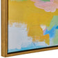 31 x 41 Handcrafted Wall Art Joyful Abstract Giclee, Gold Frame, Multicolor By Casagear Home
