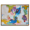 31 x 41 Handcrafted Wall Art Joyful Abstract Giclee, Gold Frame, Multicolor By Casagear Home